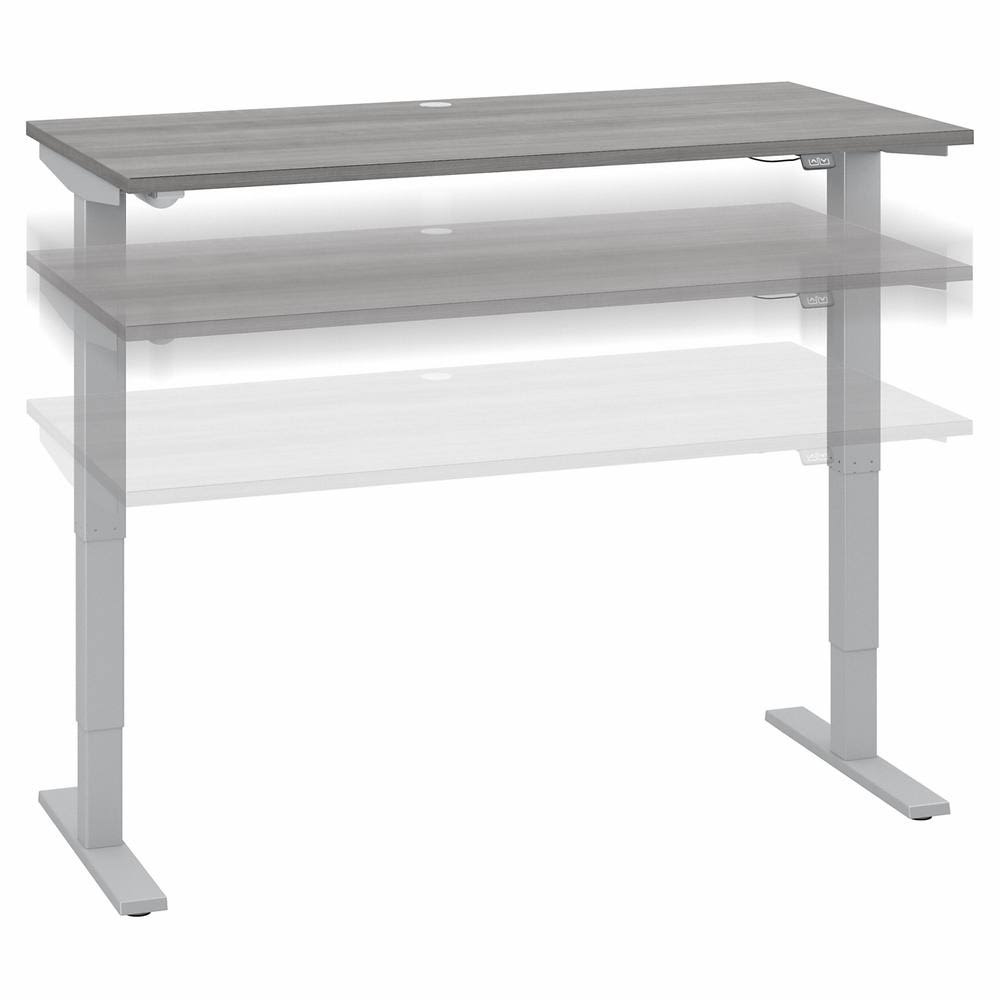 Electric Height Adjustable Standing Desk in Platinum Gray F31249
