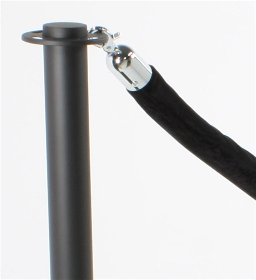 Matte Black Crowd Control Posts with Black Velvet ROP, Set of 2 U151175