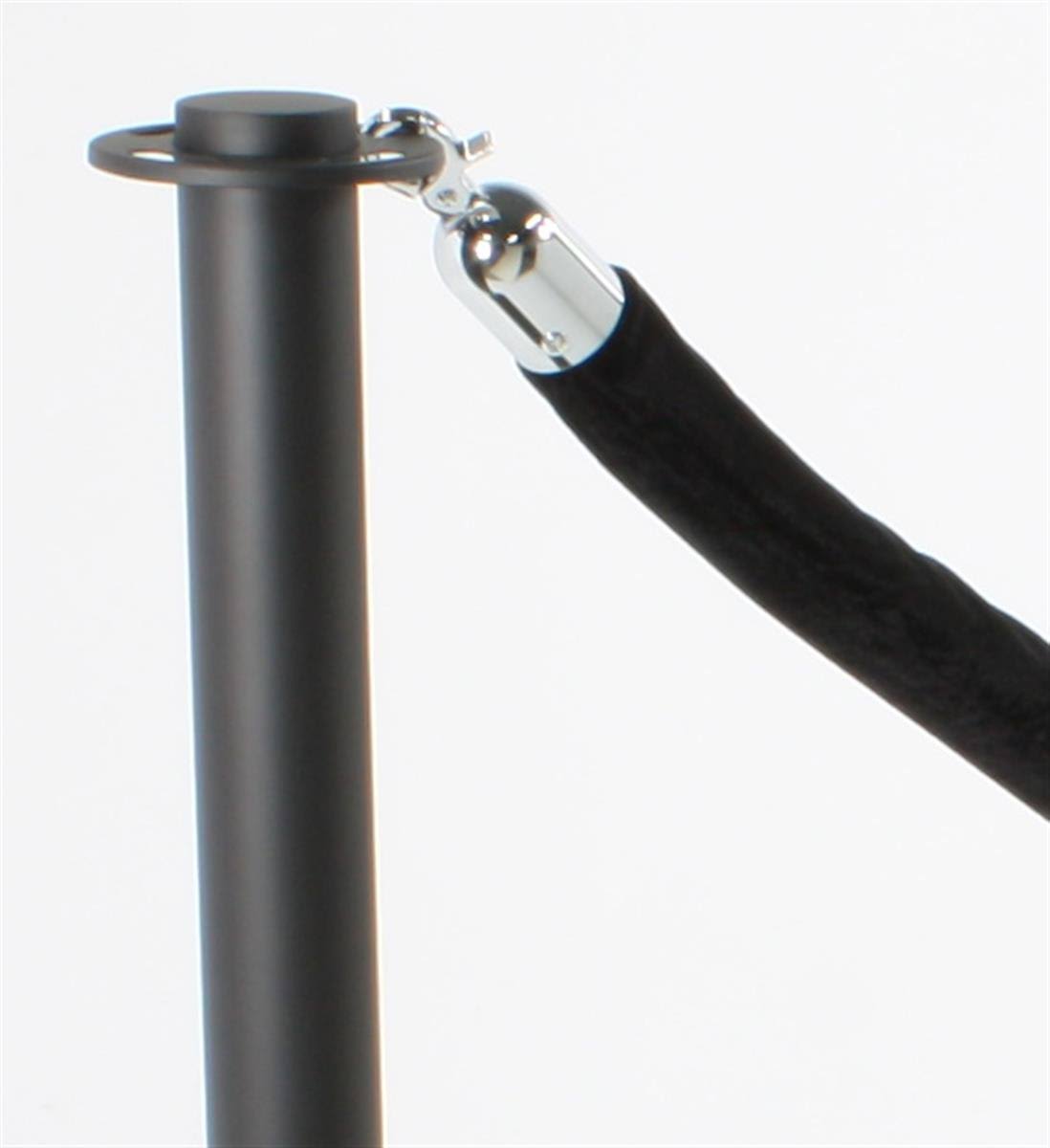 Matte Black Crowd Control Posts with Black Velvet ROP, Set of 2 U151175