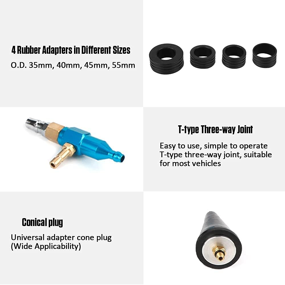 Coolant Vacuum Refill Tool Kit with 4 Rubber Sleeves & 1 Universal Adapter Cone Plug, Pack of 2 J6739