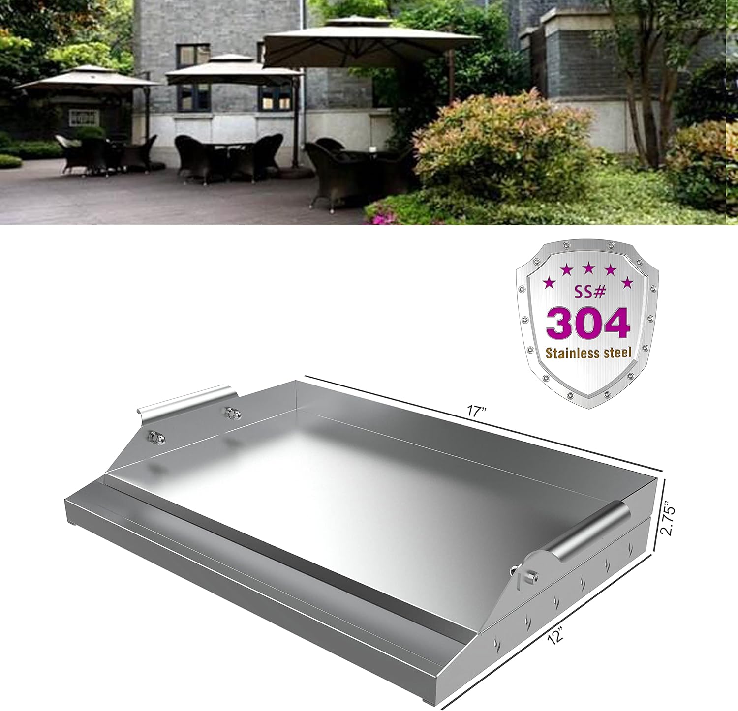 22X16-IN Stainless Steel Grill-top Griddle C805