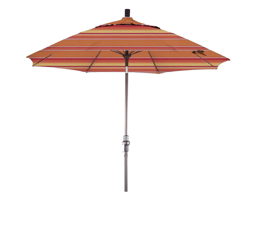 Taupe Brown Aluminum Collar Tilt Patio Umbrella G185641