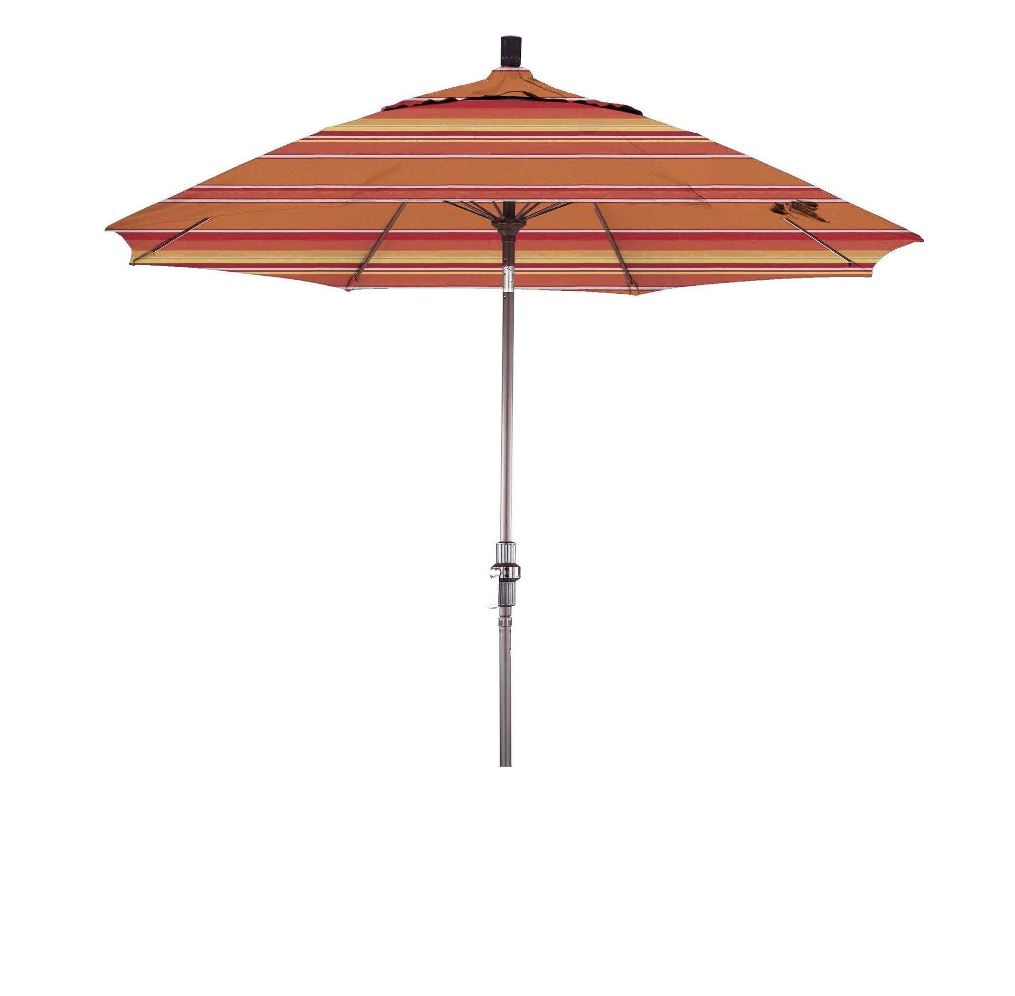 Taupe Brown Aluminum Collar Tilt Patio Umbrella G185641