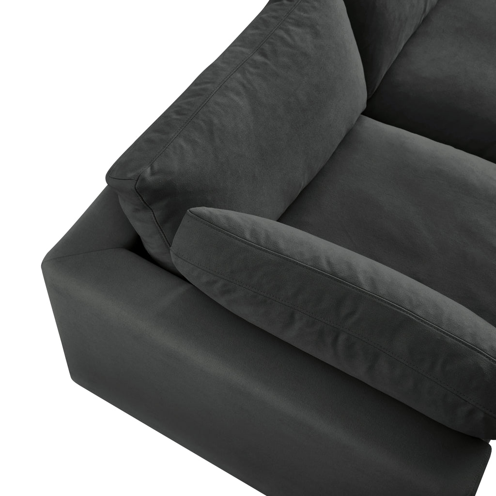 Charcoal Linen Sofa U-Chaise Sectional F556101
