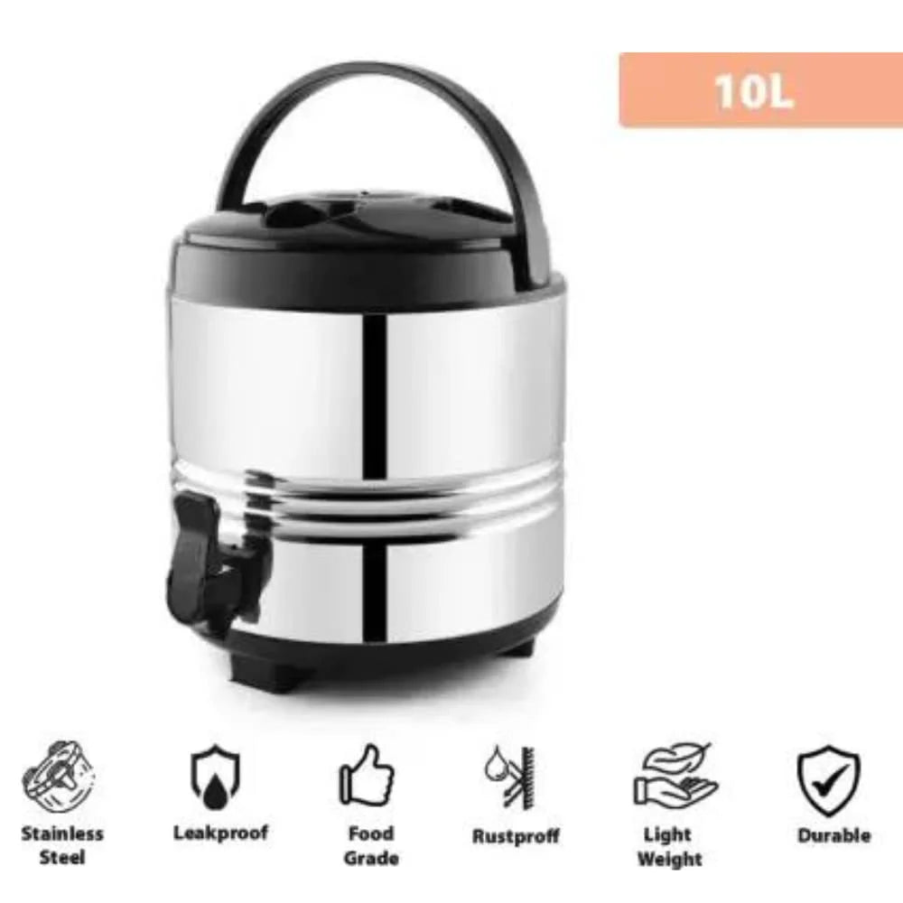 Stainless Steel Thermally Insulated Water Jug 10 Litre & Glass Lid Casserole 2500ml J87521