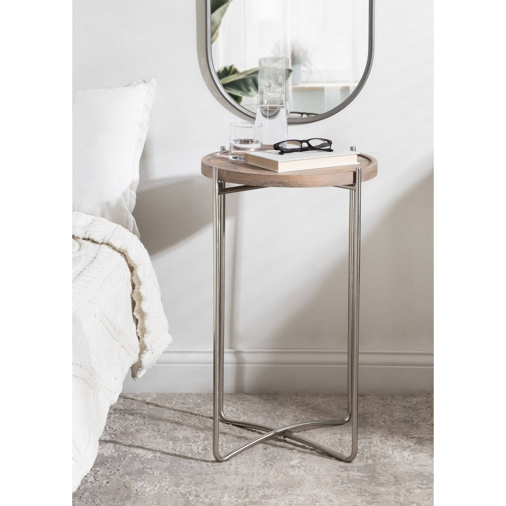 Natural Rustic and Black Side Table C975458