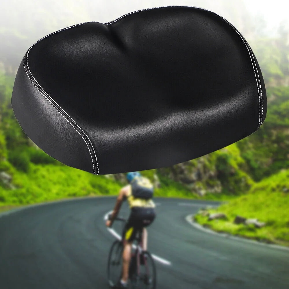 Black Sport Extra Wide Bicycle Seat Cushion R7663