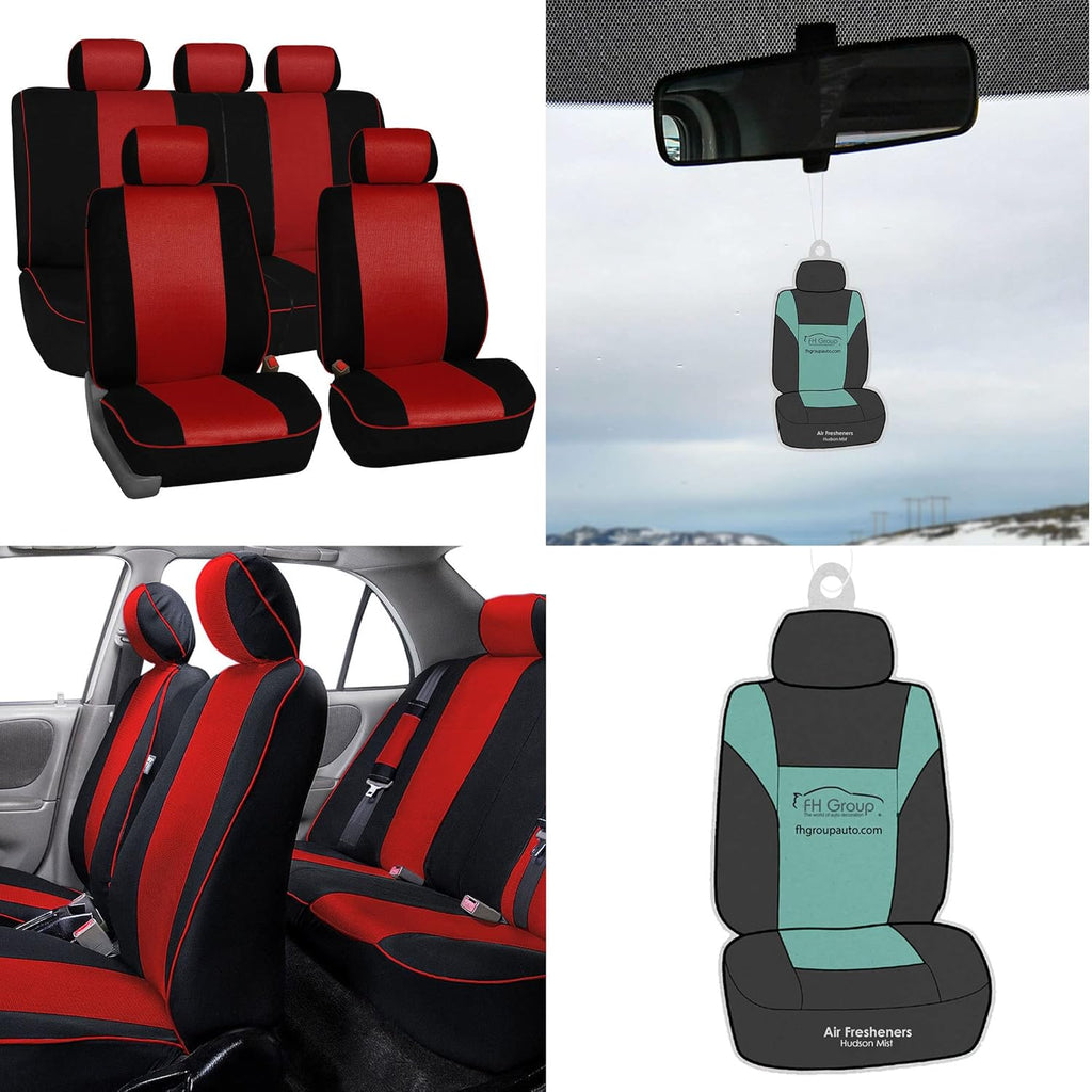 Beige Black Full Set Car Seat Covers J296
