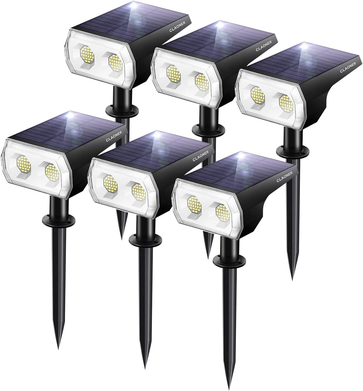 4 Pack Cold White Solar Landscape Spotlights N20602