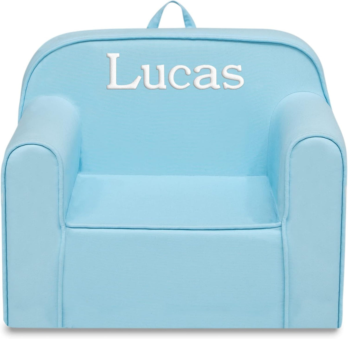 1 Seater Foam Toddler Couch with Removable Cover, Pink and White U36143
