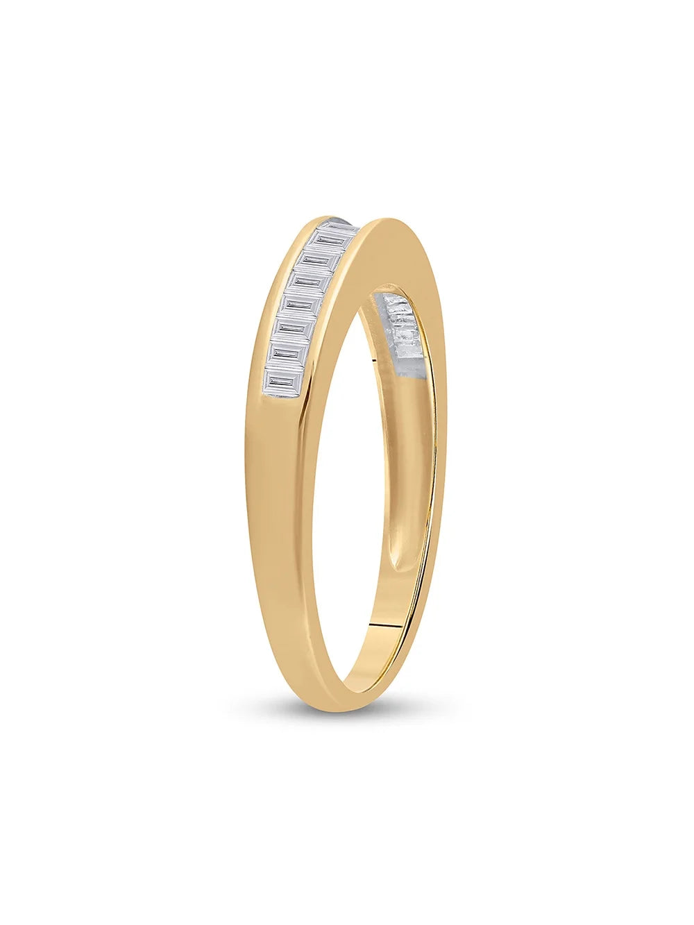 10kt Yellow Gold Baguette Diamond Wedding Band 1/4 Cttw Z415