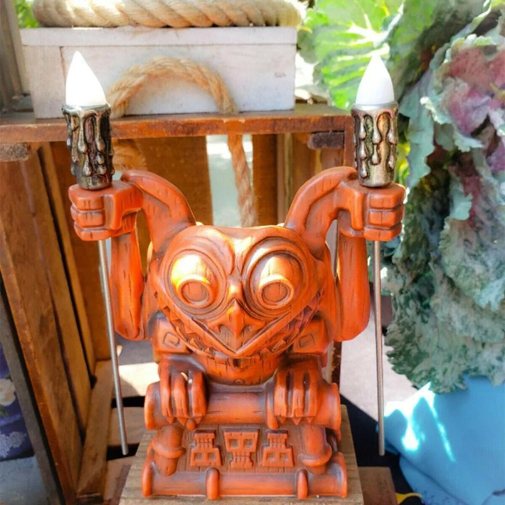 Hawaii Totem Tiki Figure Statue Torch Luminous Water Cup F392