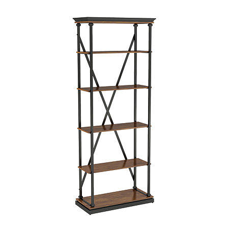 Brown 5-Shelf Bookcase Z50646