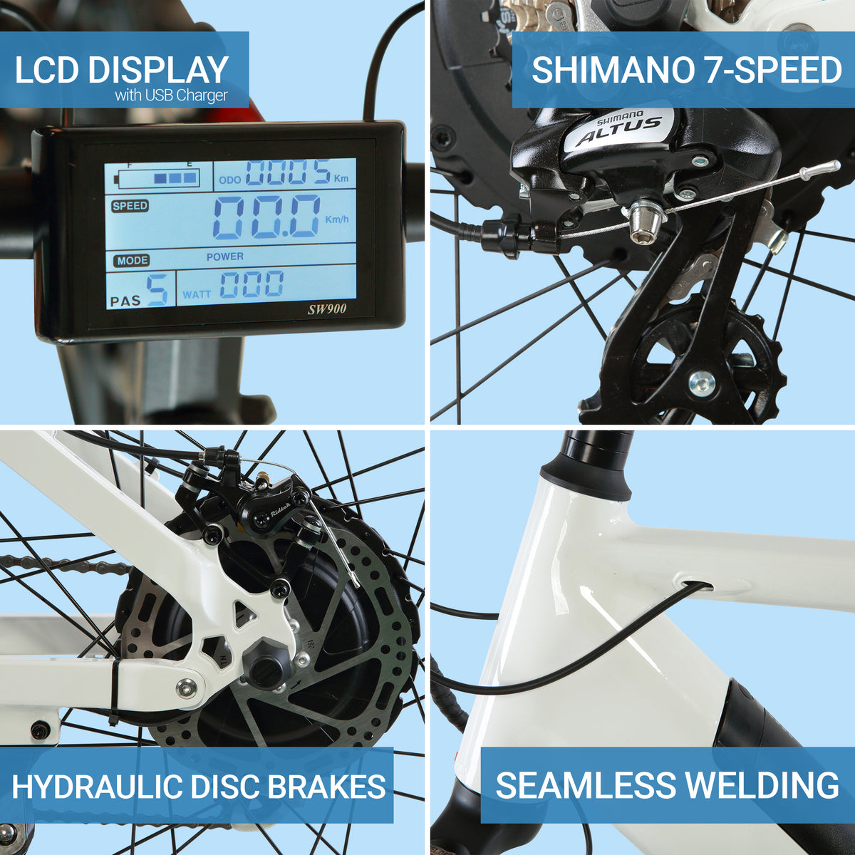 750W Motor Electric Bike with Shimano 7-Speed Gear I4243