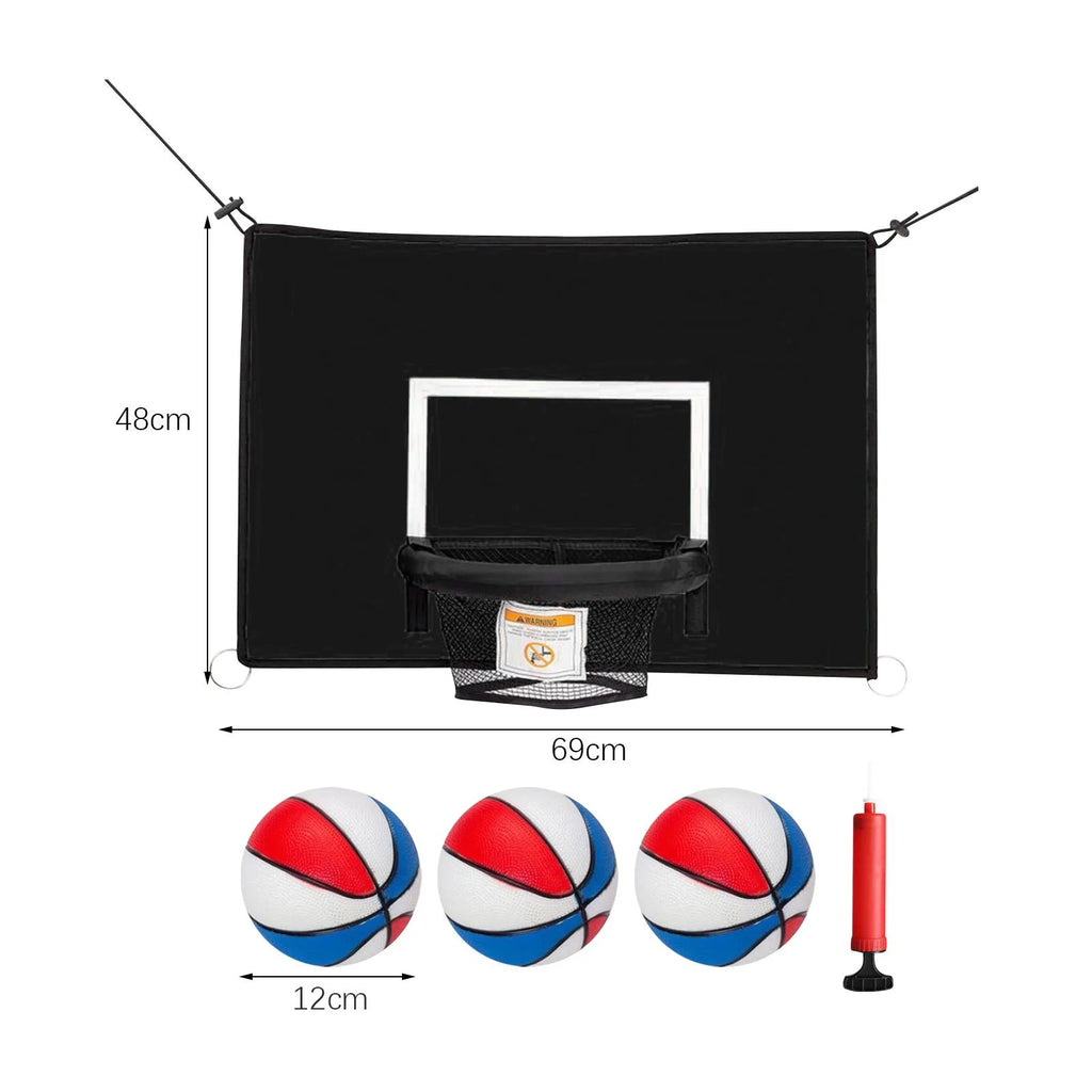 Adjustable Basketball Hoop with Net for Trampoline Y2833