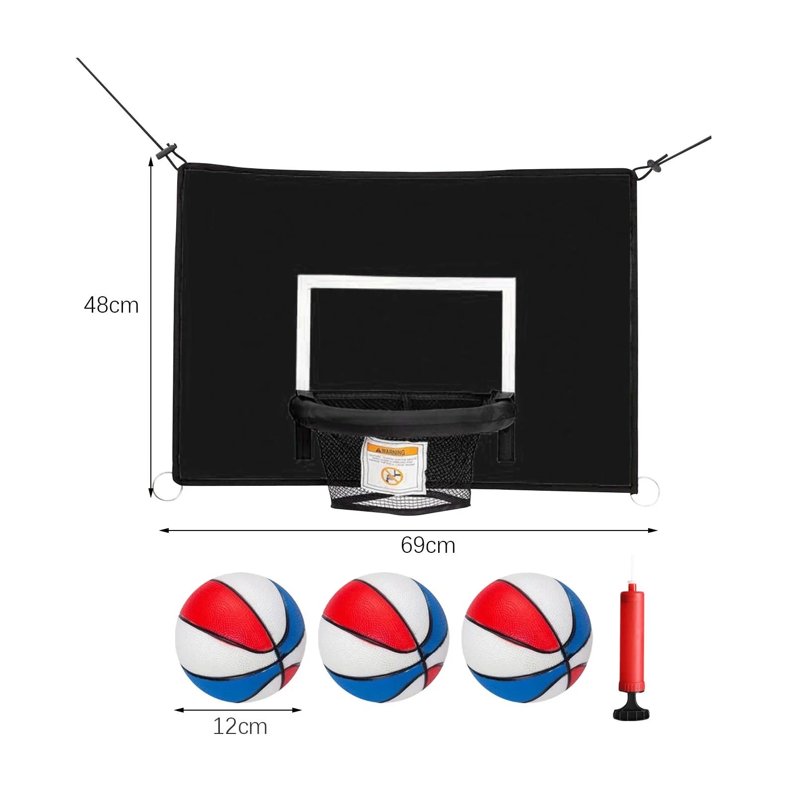 Adjustable Basketball Hoop with Net for Trampoline Y2833