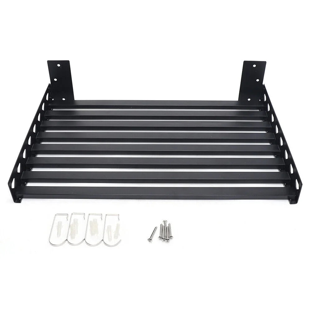 Wall-mounted Heavy Duty Microwave Oven Bracket Shelf Rack 4 Hook R842