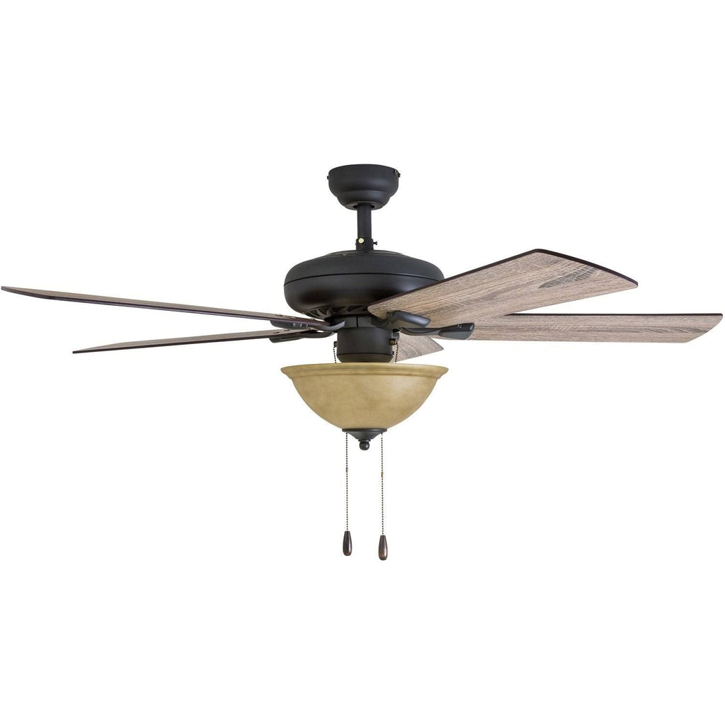 Aged Bronze Ceiling Fan with Light A50386