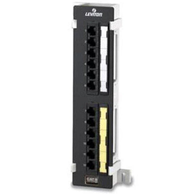 12 Ports CAT 6 Black Patch Panel X212189