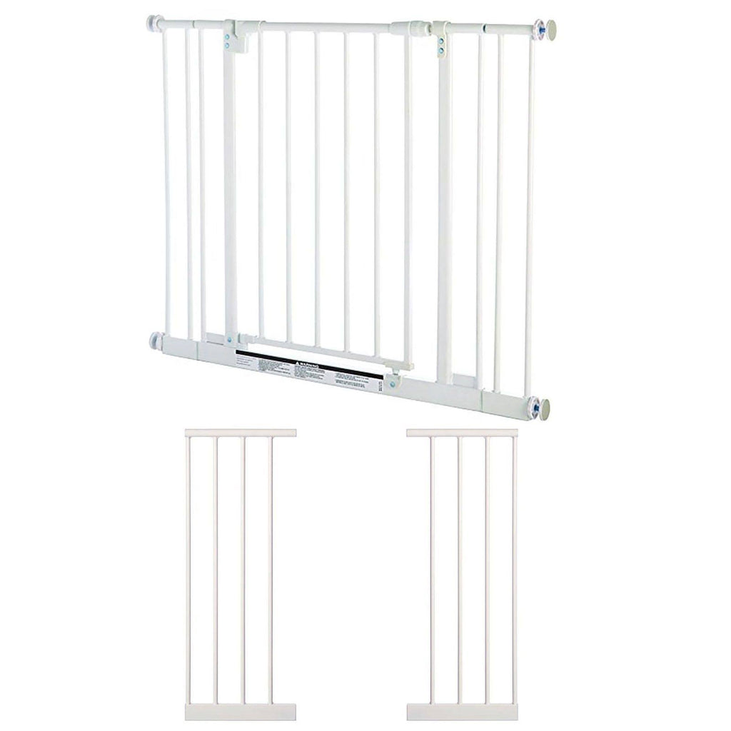 Easy-Close 28-38.5x22 Child or Pet Safety Gate + 10.5x22 Gate Extension D686085