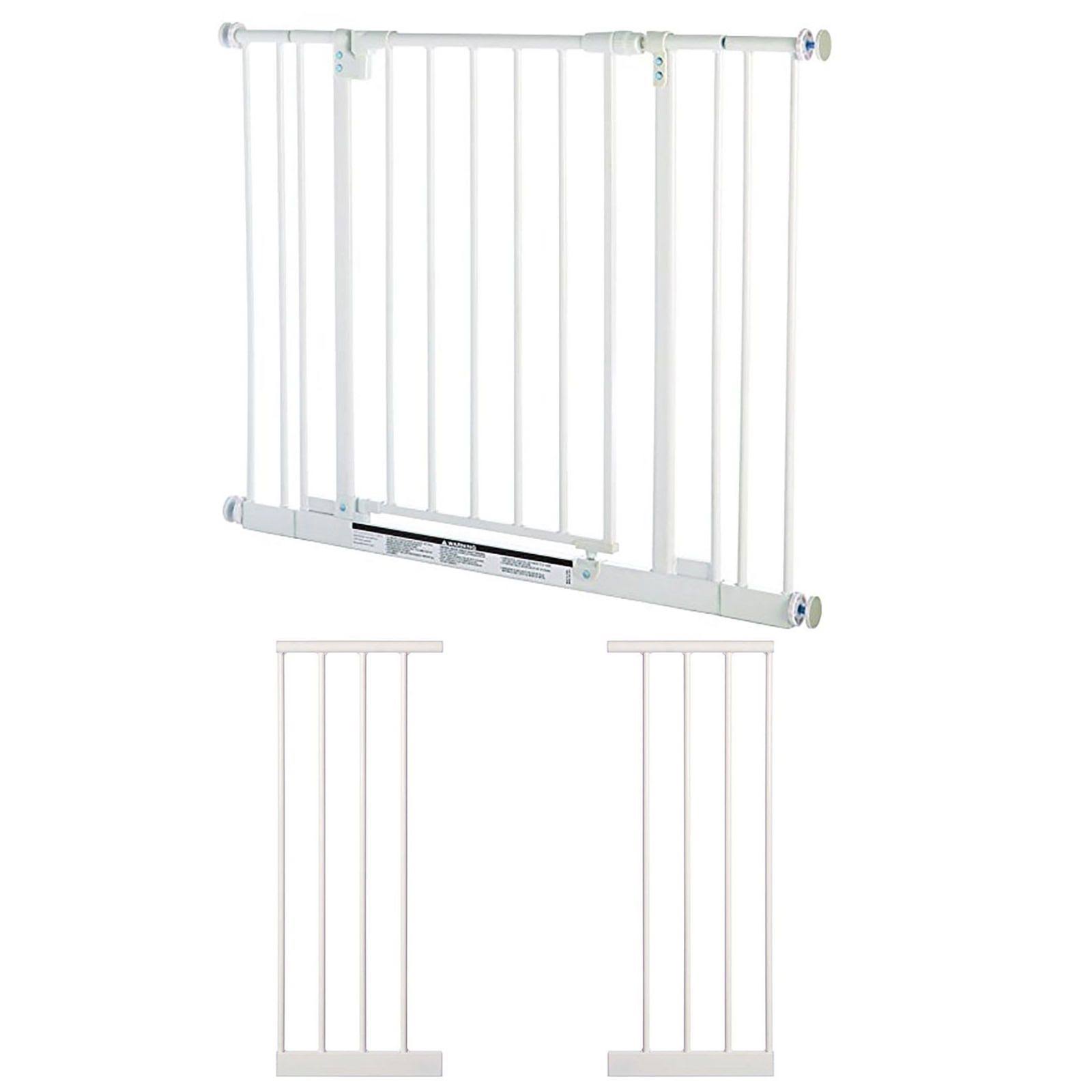 Easy-Close 28-38.5x22 Child or Pet Safety Gate + 10.5x22 Gate Extension D686085