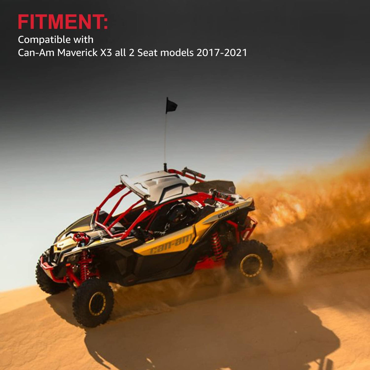 2-Piece Polyethylene Plastic Roof Compatible with 2017-2022 Can Am Maverick X3 N900