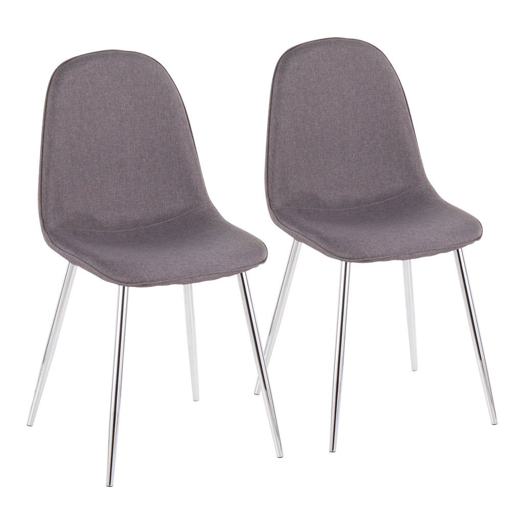 Cream Velvet Pebble Chair Set of 2 C529