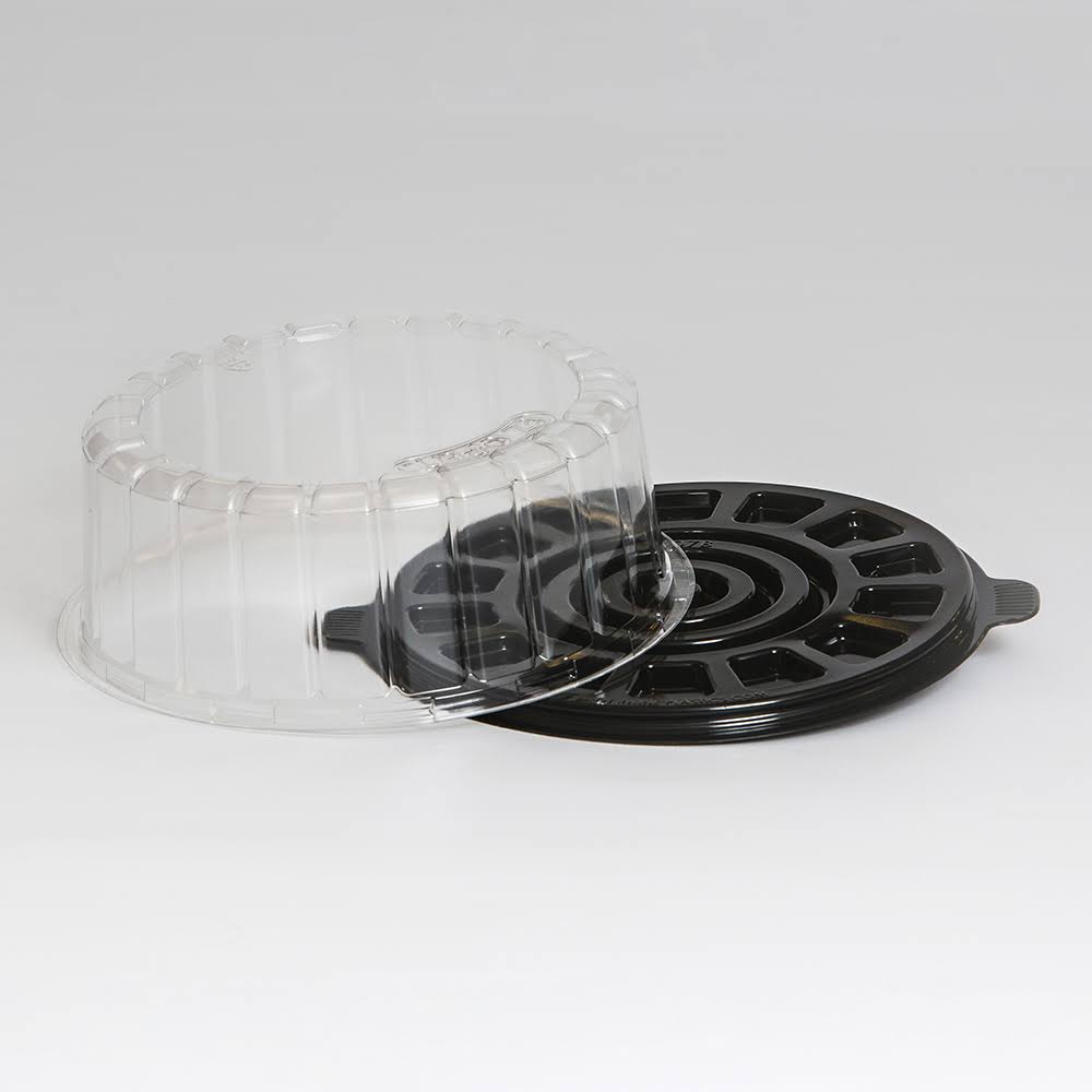 Single Layer 7 inch Low Dome Plastic Cake Containers Case of 100 Q20943