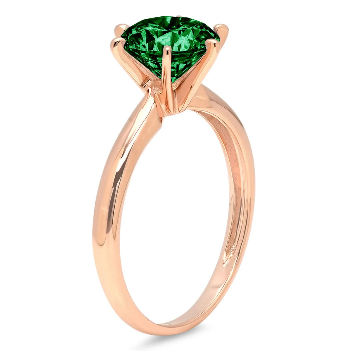 18K Rose Gold Solitaire Ring M253