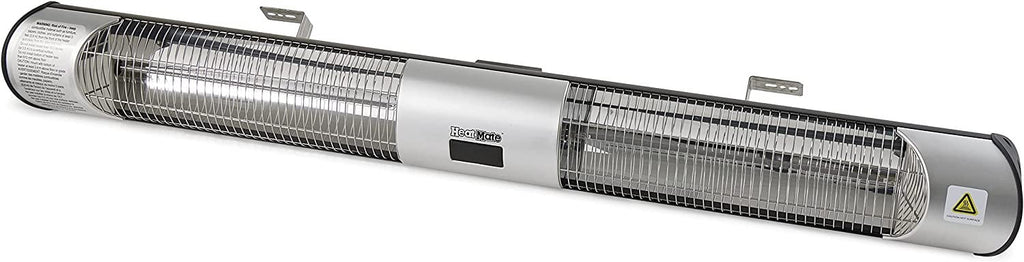 Silver Electric Tripod or Wall Mount Patio Heater with Remote Control and Thermostat T8602