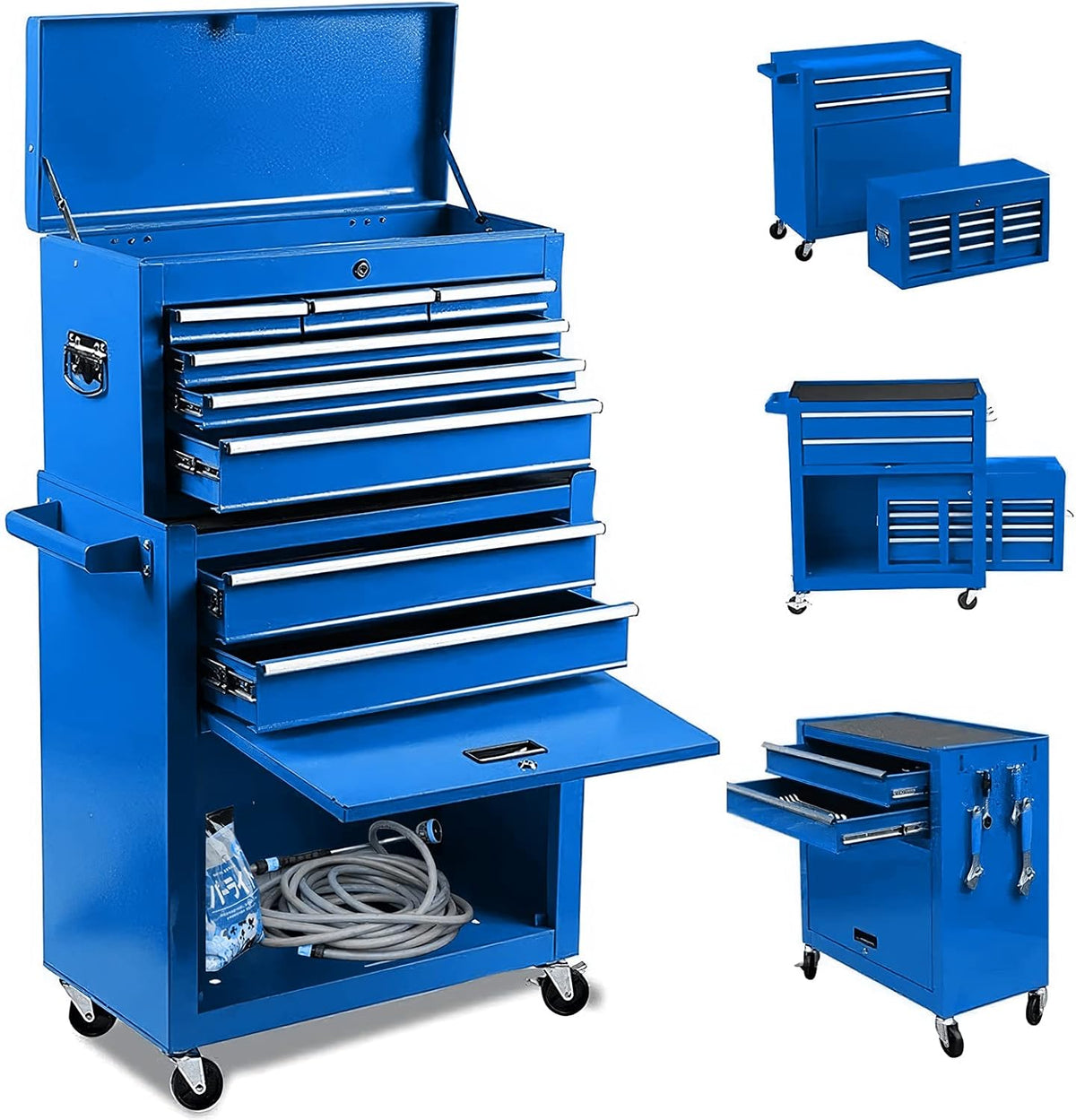 Red 8-Drawer Rolling Tool Chest with Lock D245491