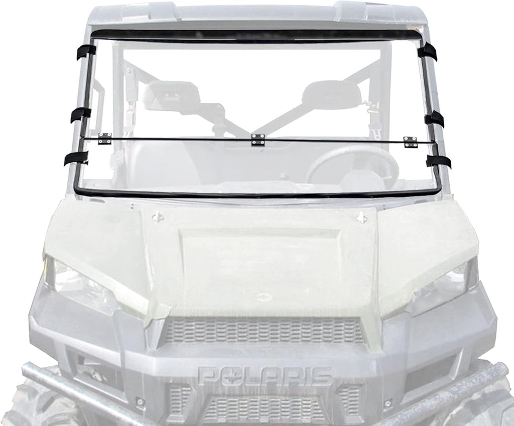 Front Folding Windshield Scratch Resistant 2-in-1 Flip Windscreen C4027