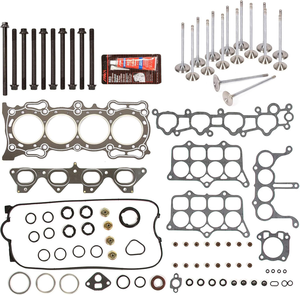 Head Gasket Set Intake Exhaust Valves for 2.2L Honda I463955