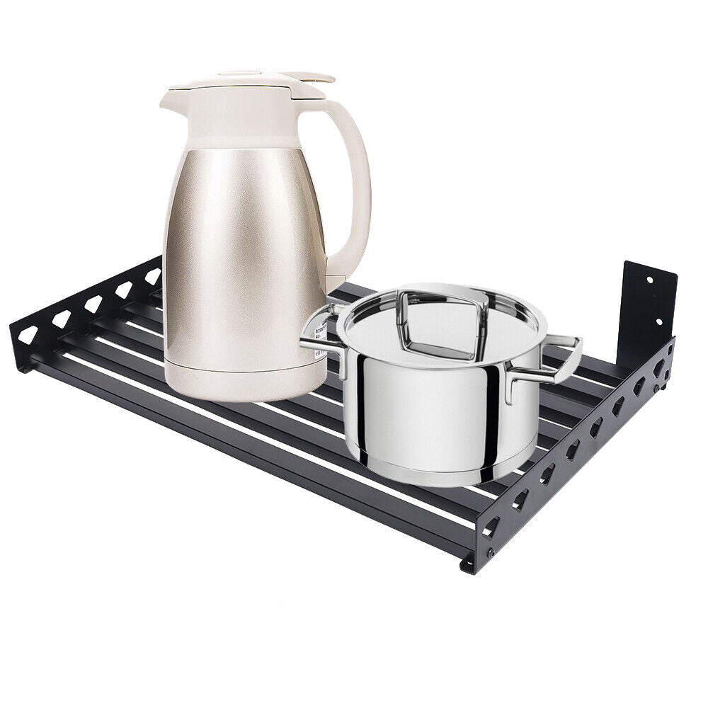 Wall-mounted Heavy Duty Microwave Oven Bracket Shelf Rack 4 Hook R842