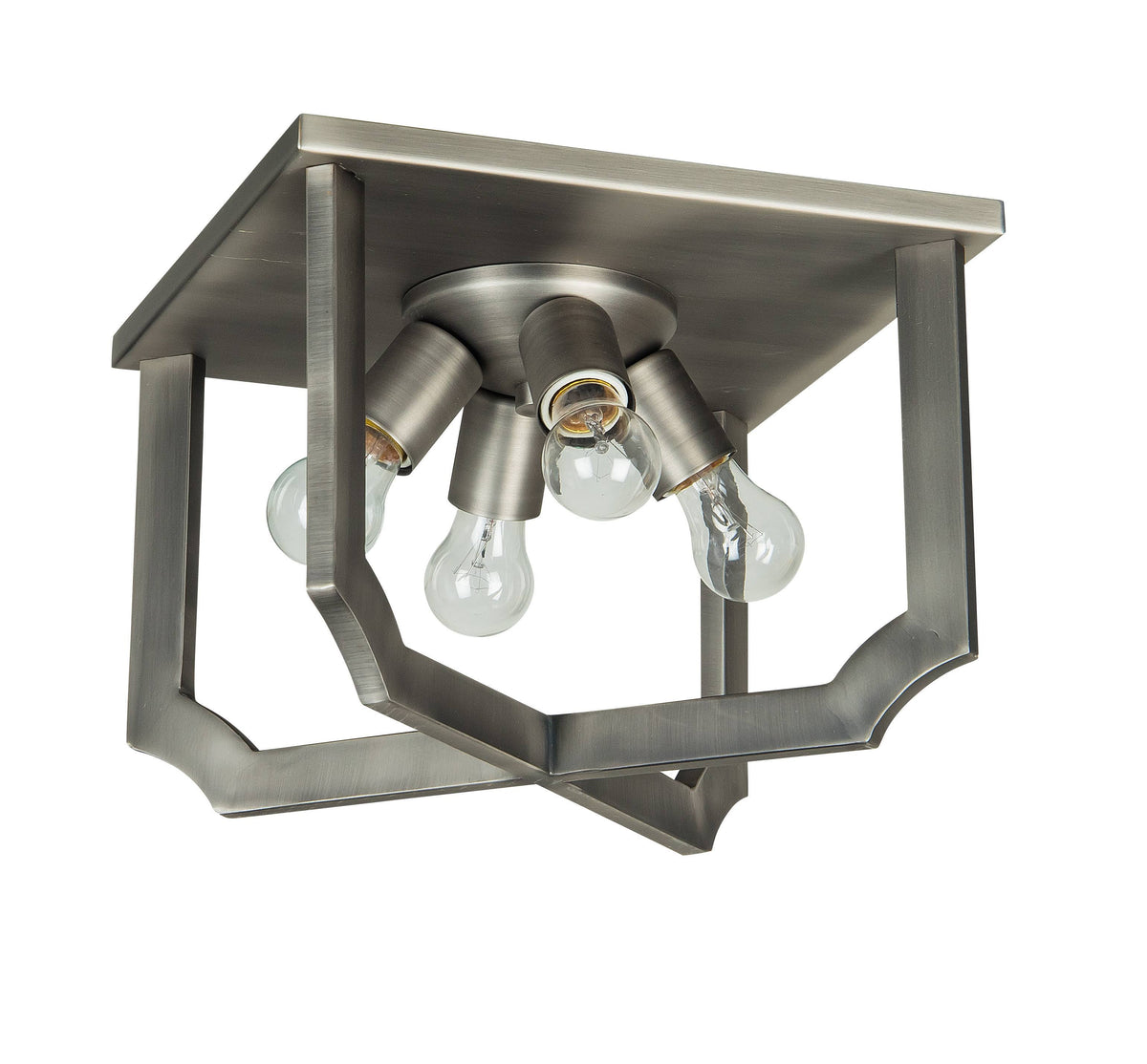 Antique Nickel 4 Light Flush Mount H692367