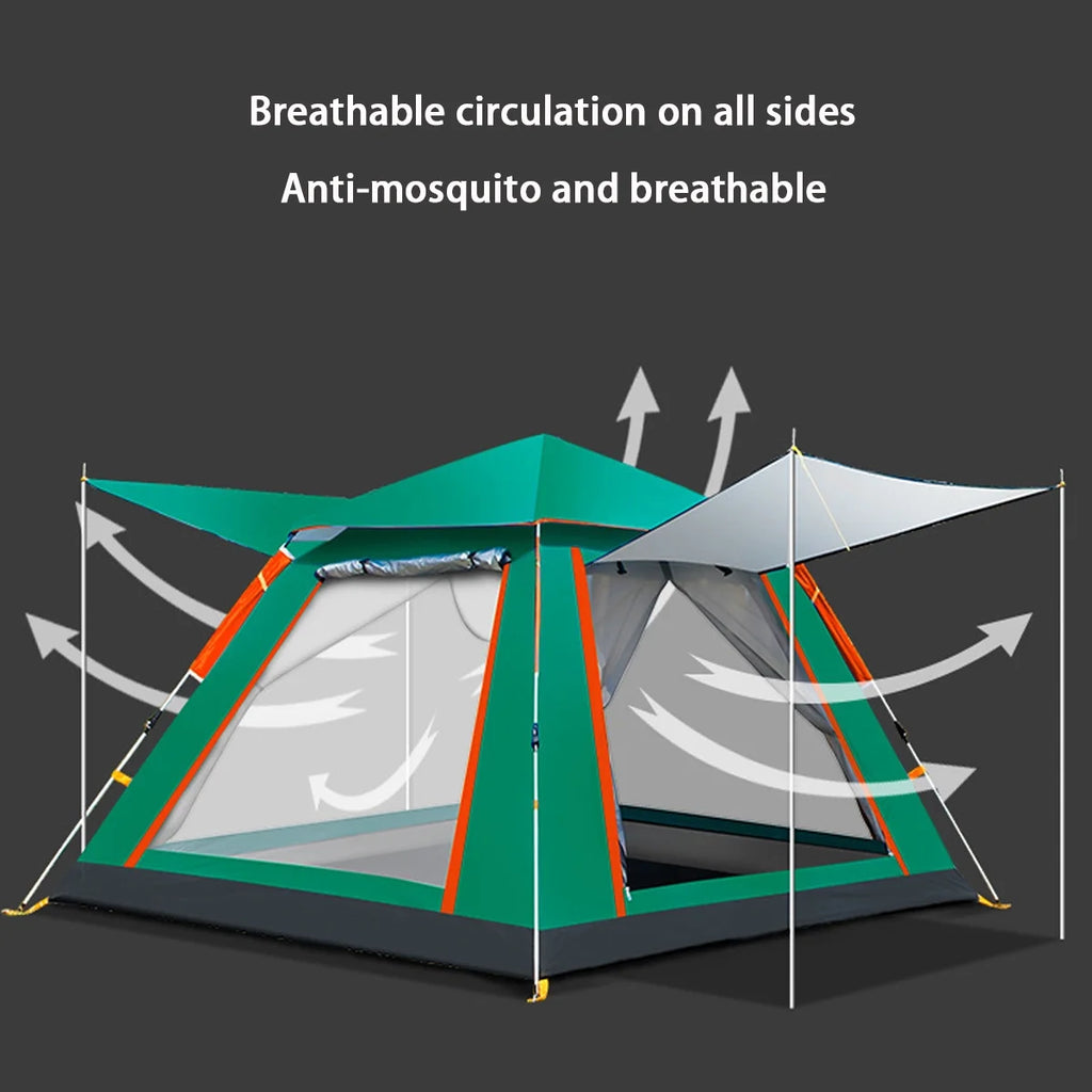 3/4 Person Waterproof Dome Tent with Carry Bag C594580
