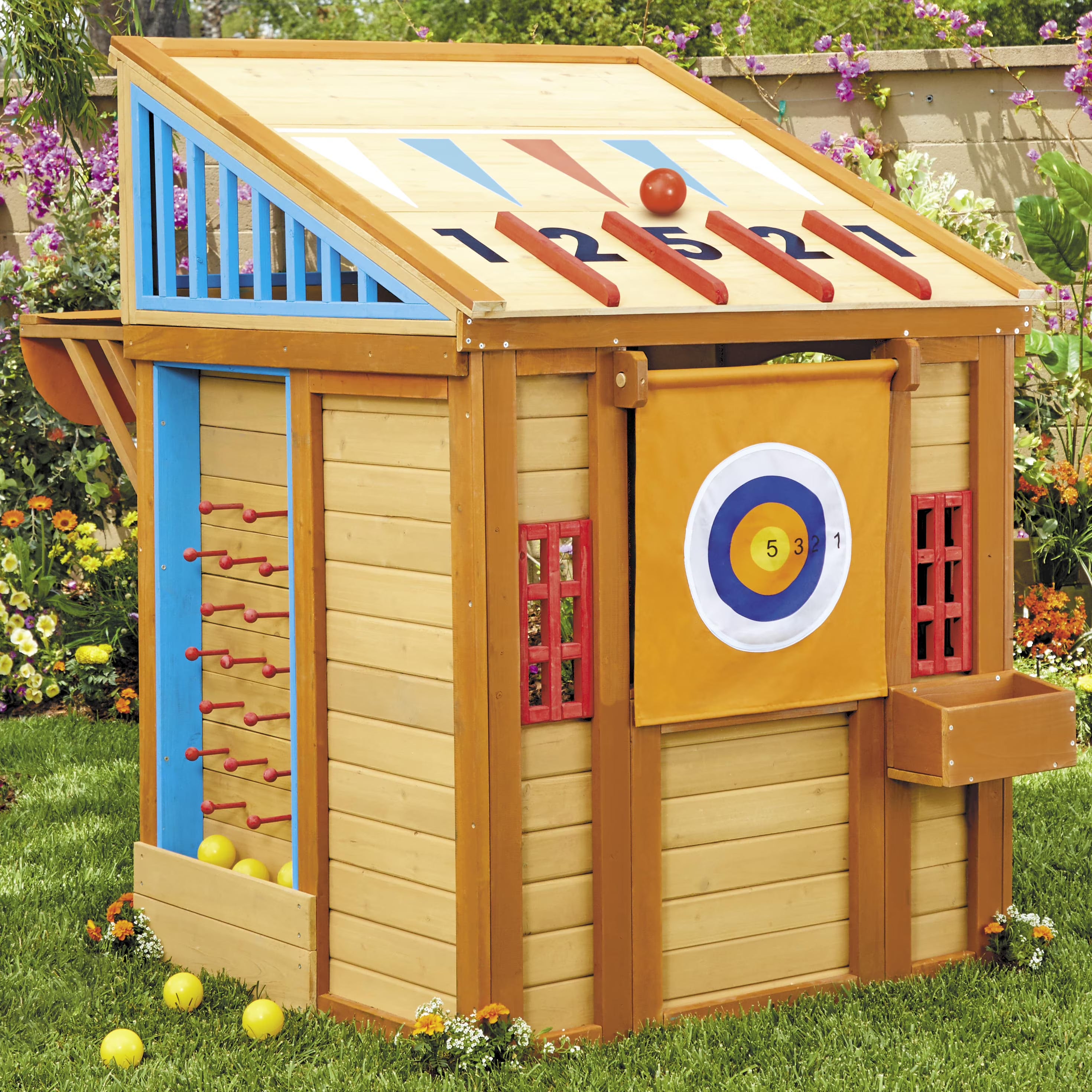 5-in-1 Wooden Game House N60204