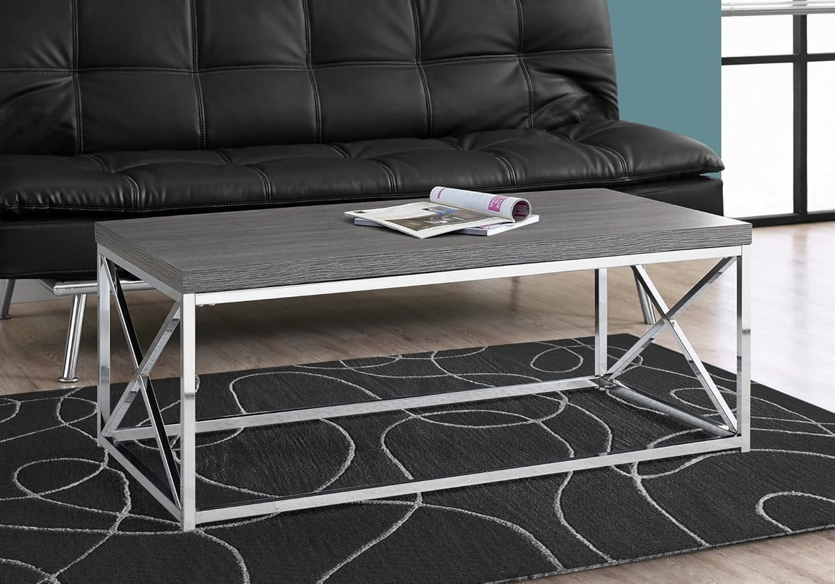 Cappuccino Gold Coffee Table with Metal Frame G533