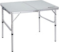 White 36 x 24 inch Aluminum Folding Camping Table S166