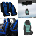 Beige Black Full Set Car Seat Covers J296