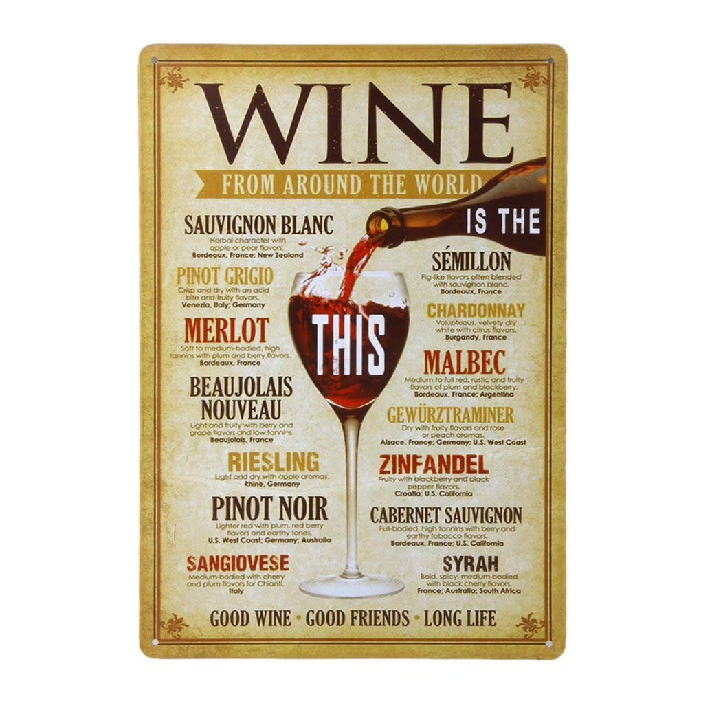 Vintage Metal Tin Sign Wall Decor B74616