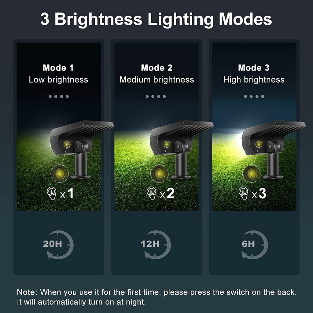 4 Pack Cold White Solar Landscape Spotlights N20602