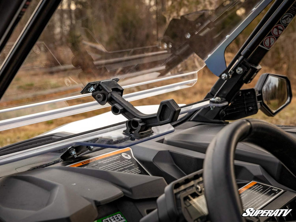 Flip Windshield for Can-Am Maverick Trail 800/1000, 1/4" Clear Scratch Resistant Polycarbonate S42027