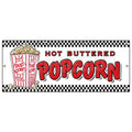 Popcorn Banner Sign - Stand Cart Concession G359558