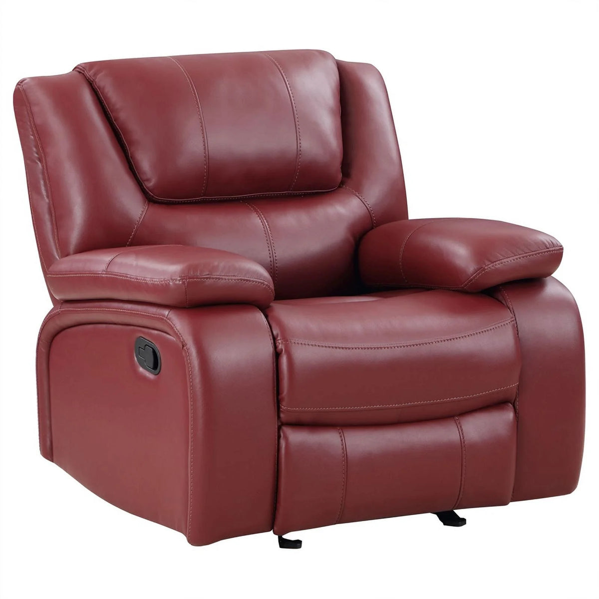 Red Faux Leather Glider Recliner E827273