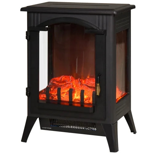 23" Electric Fireplace Heater, 750W/1500W, Black M473
