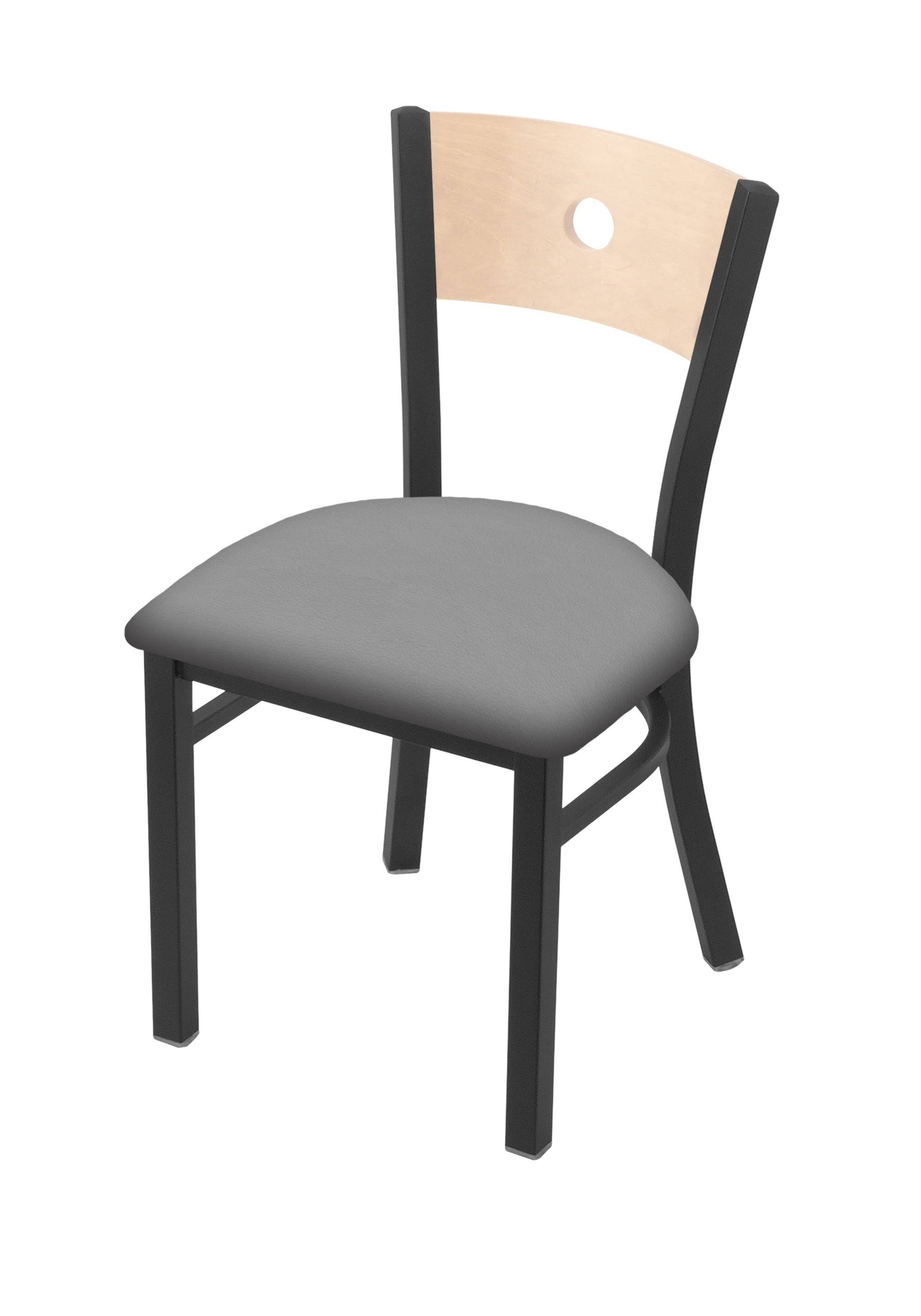 18x22 Chair with Pewter Finish, Natural BACK, and Canter Red Seat M620316