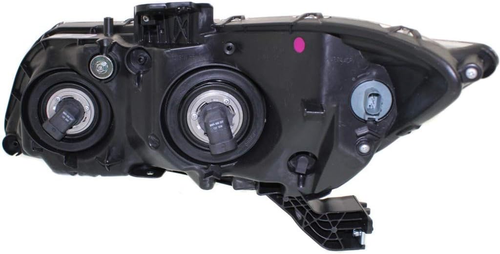 Black Housing Headlight Pair with Bulbs O706624