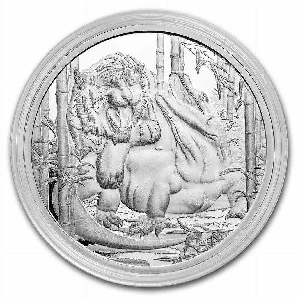 Komodo Dragon vs Tiger 1 oz Silver Coin Z8473