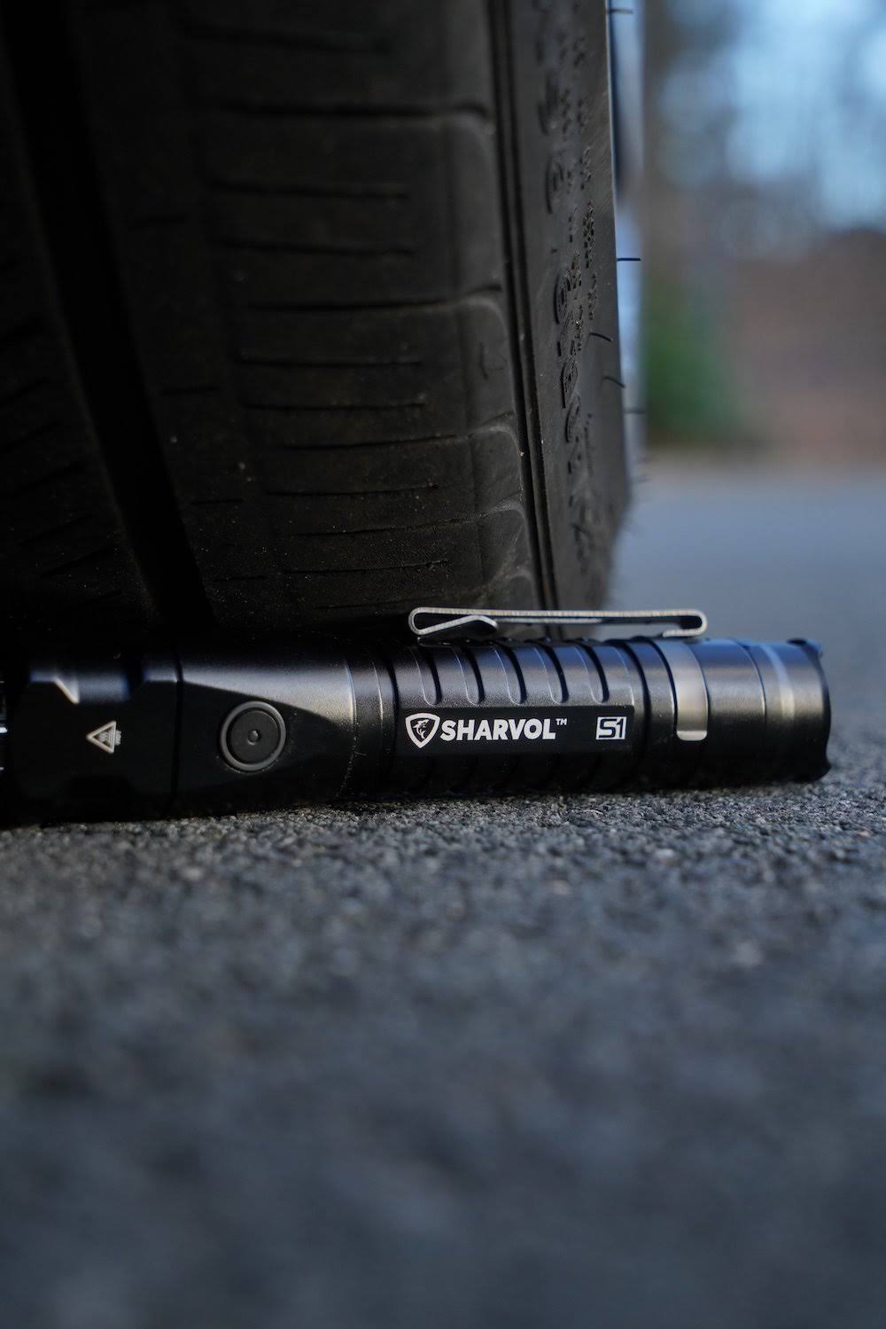 Tactical Rechargeable Flashlight with Hostler and Battery P8661